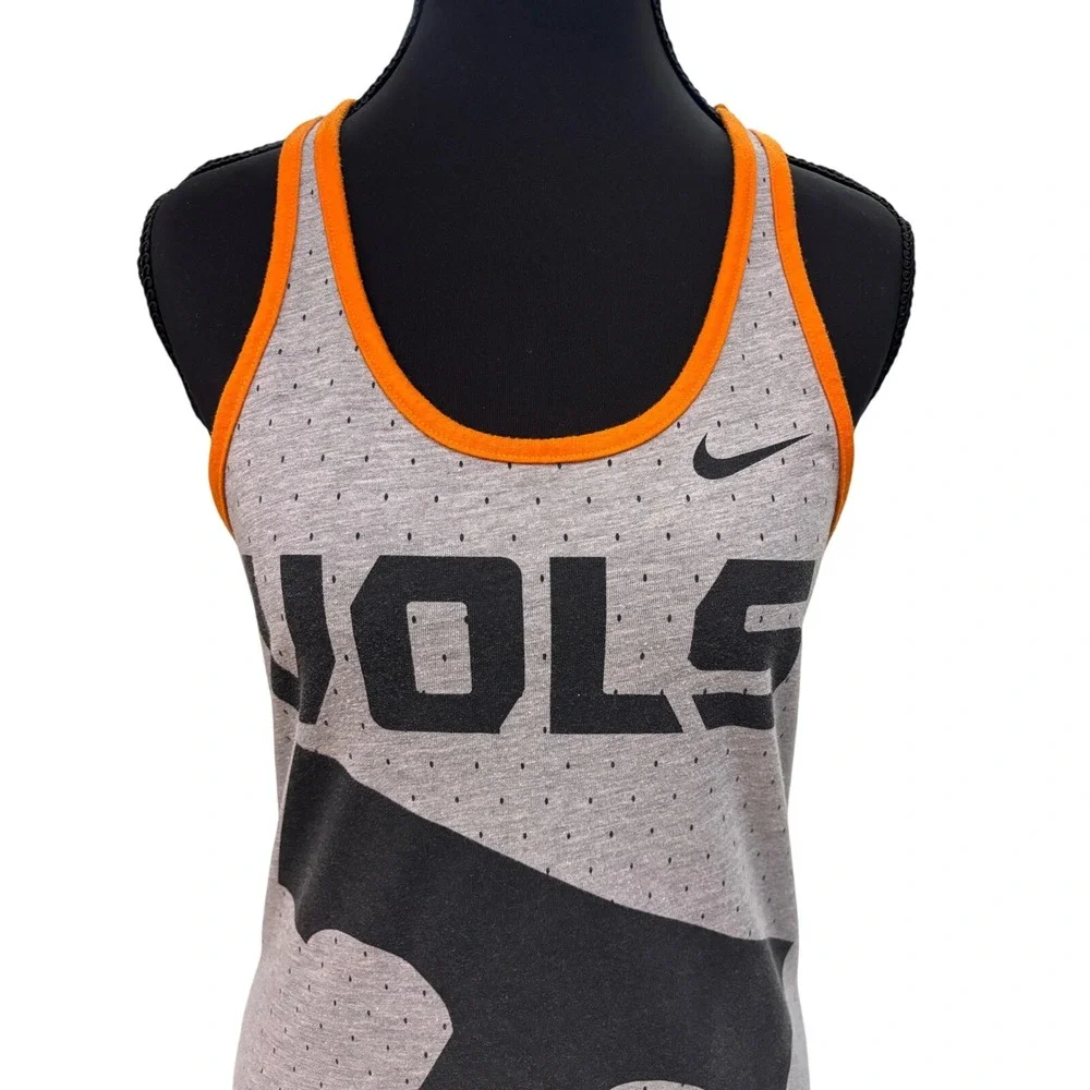 Nike Tennessee Volunteers Racerback Tank Top Gray Orange Trim Vols‎
